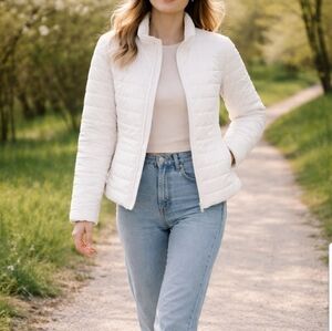 Merrell White Opti-Warm Puffer Jacket Coat Size Medium